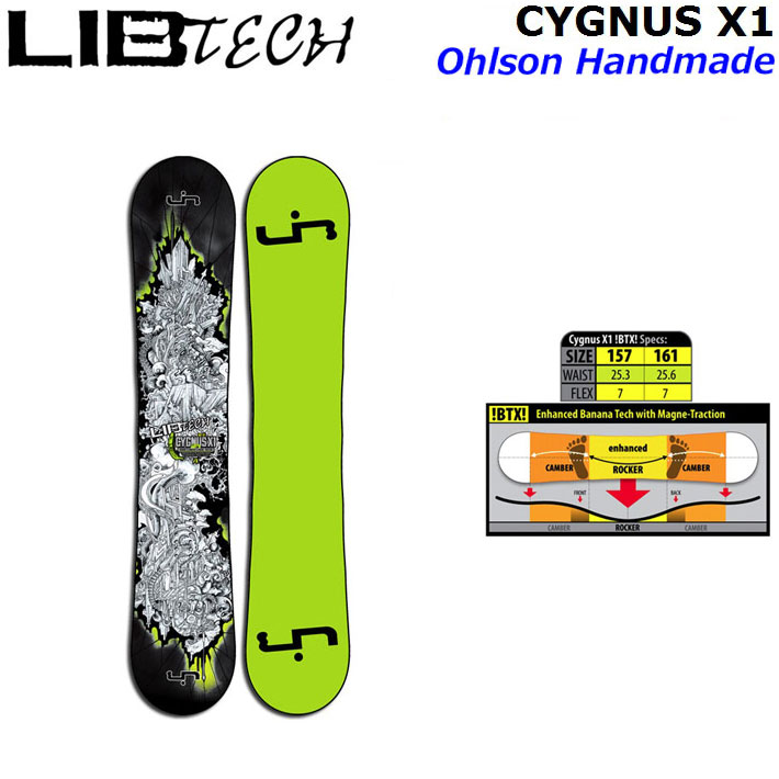 [店卸し資産境界線挙げ句の果て1本！] LIB TECH リブテック スノーボード CYGNUS X1シグナス BTX ロッカー ツインキャンバー [日本定め事品] [outletsale-board]