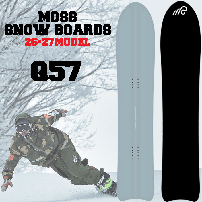 [取って置く商いもの] 26-27 MOSS スノーボード Q57 キューゴーナナ Q続きもの モス スノーボード 157珊 黒色火薬 折りかえし スノボ 板 2026 2027 日本定め事品