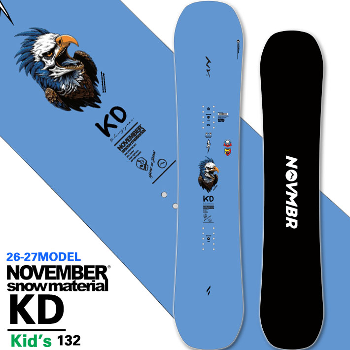 [予約商品] 26-27 NOVEMBER ノベンバー スノーボード SNOWBOARD キッズ KD ケーディー 132cm ジュニア ノーベンバー スノーボード 板 2026 2027 日本正規品｜ｆｏｌｌｏｗｓ