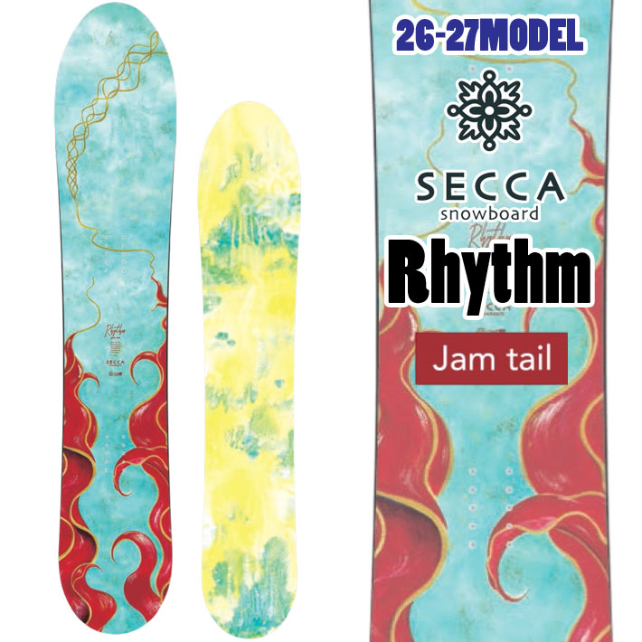 [予約商品] 26-27 セッカ スノーボード Secca Rhythm リズム Jam Tail 152cm 佐々木陽子プロデュース パウダー レディース スノボ 板 2026 2027 日本正規品