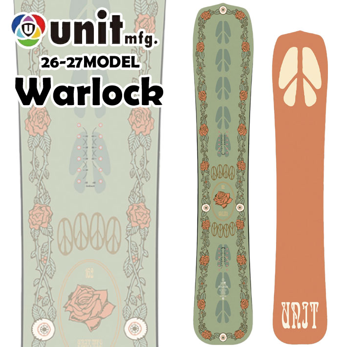 [予約商品] 26-27 ユニット スノーボード Unit Warlock ウォーロック 162cm パウダーボード スノボ 板 2026 2027 日本正規品
