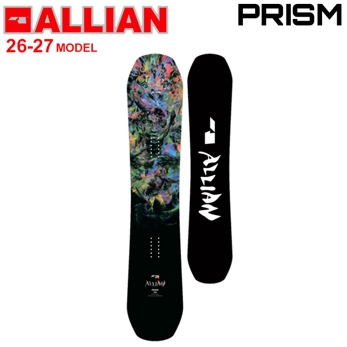 [予約商品] 26-27 ALLIAN スノーボード アライアン PRISM プリズム 151cm 155cm 157cm メンズ フリースタイル グラトリ オールラウンド スノボ 板 2026 2027 日本正規品｜ｆｏｌｌｏｗｓ