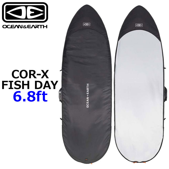 OCEAN＆EARTH サーフボードケース ハードケース COR-X コアエックス FISH DAY COVER 6.8ft オーシャンアンドアース [サーフトリップ特集]｜ｆｏｌｌｏｗｓ