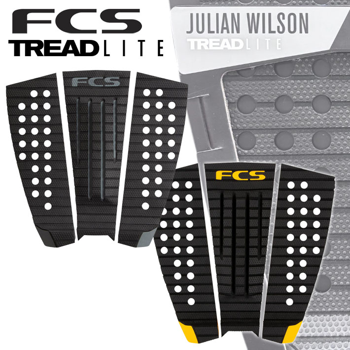 FCS デッキパッド ジュリアン・ウィルソン シグネチャーモデル 3ピース JULIAN WILSON TREAD-LITE トレッドライト サーフトラクション エフシーエス【即】