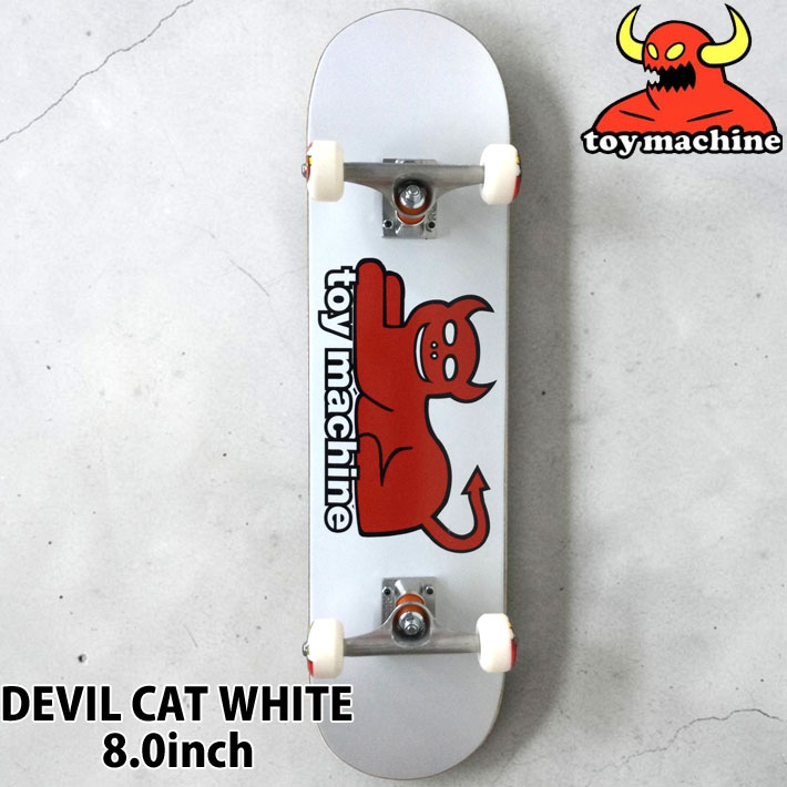 トイマシーン スケートボード コンプリート TOY MACHINE DEVIL CAT WHITE 8.0inch [TM215] スケボー 完成品 組み立て済み C26005 【即】｜ｆｏｌｌｏｗｓ