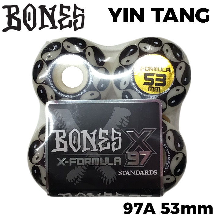 スケートボード ウィール BONES WHEEL X-FORMULA [5] YIN TANG ボーンズ ウィール 53mm 97A スケボー 4個セット エックスフォーミュラー【即】
