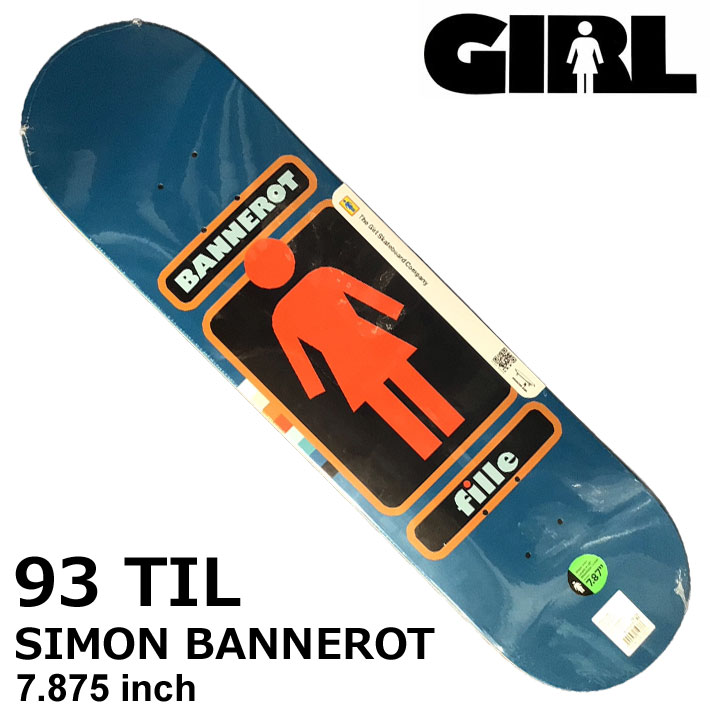 xgirl スケートボードデッキ 7.87インチ GIRL ガール スケートボード デッキ MR 93TIL 23 7.75 ムラサキ