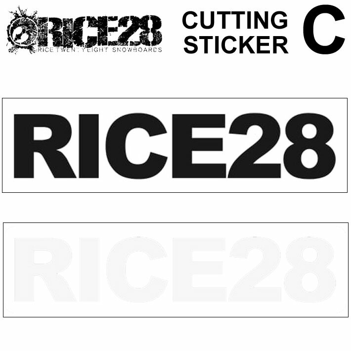 楽天市場】RICE28 ライス28 カッティングステッカー 【B】 [ BLK / WHT