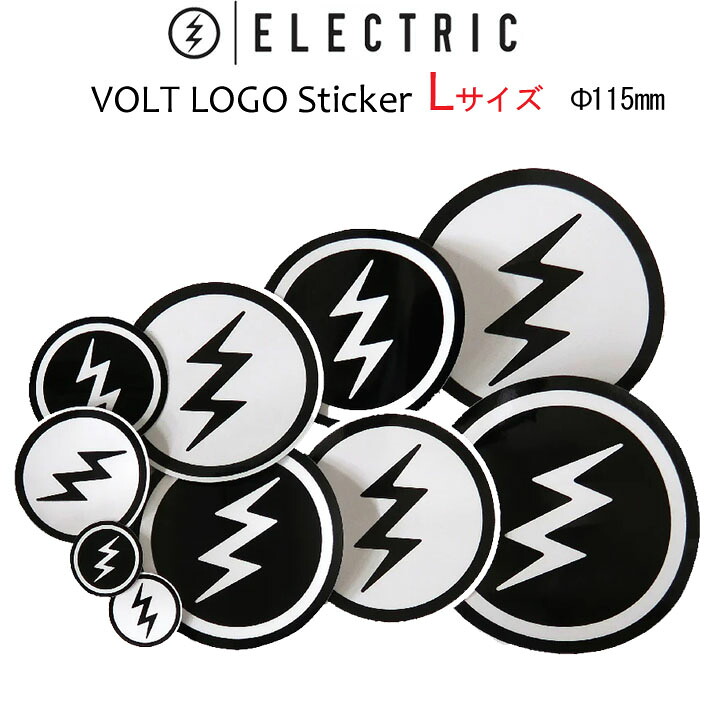 【楽天市場】[9日～2個で5倍・3個で10倍] ELECTRIC エレクトリック ステッカー VOLT LOGO [Lサイズ] [33 ...