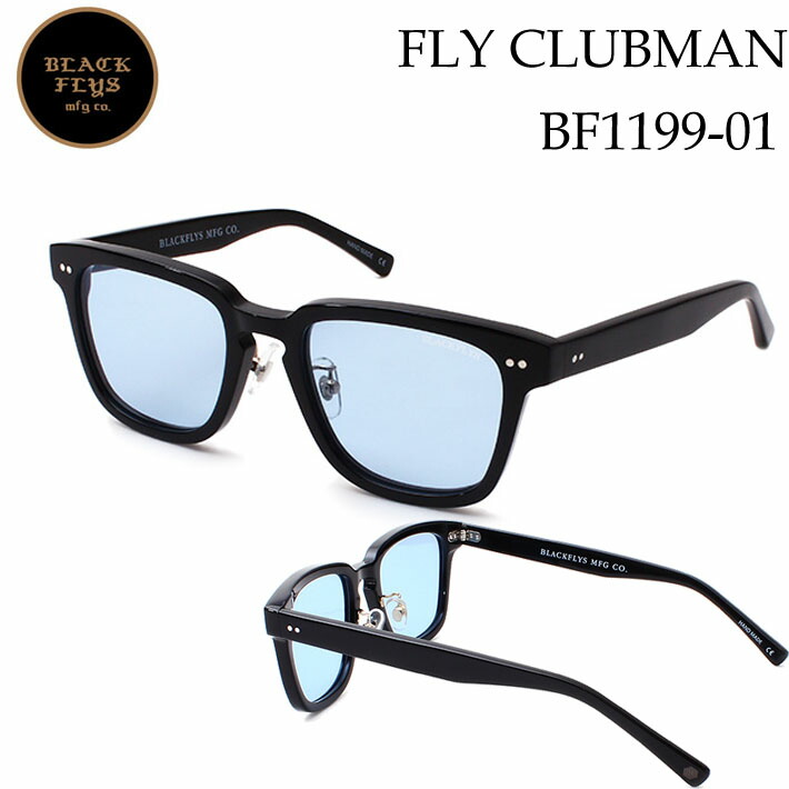BLACK FLYS 黒いこと飛球 黒眼鏡 [BF-1199-01] FLY CLUBMAN 飛球 野球クラブマン [BLACK／GREY]【即】 [父の日差し上げ物]