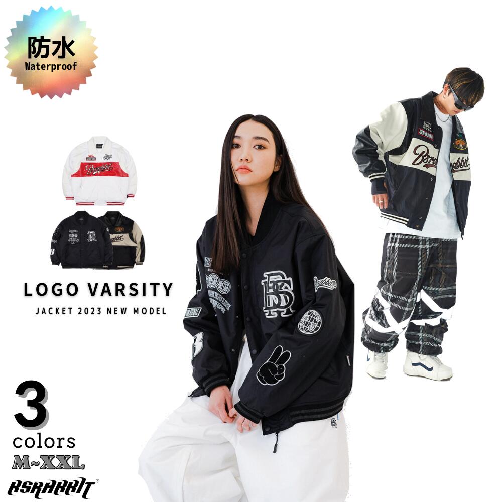 楽天市場】BSRABBIT LOGO VARSITY JACKETジャケット ジャンパー