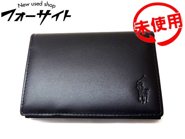 即納最大半額 未使用品 ポロ ラルフローレン カードケース 名刺入れ 牛革 レザー 黒 ブラック メンズ Ralph Lauren Polo 3c ブランドショップ フォーサイト 海外最新 Costeira Adv Br