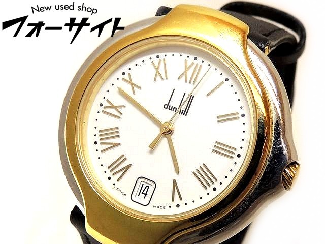 ダンヒル 時辰儀 8001 千年期 デイト スレン返り言 二人組色 白み 文字ディスク メンズ クオーツ たしなみ時計 Dunhill 2d Maxtrummer Edu Co