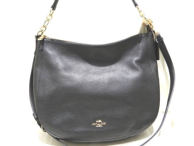 新入荷 美品 コーチ 2WAY ショルダーバッグ 58036 ☆ ブラック レザー