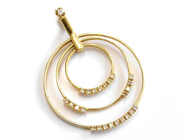 美品 山田邦子 Kuniko ■ K18 イエローゴールド ダイヤ 0.30ct 5.7g ペンダント トップ レディース□6D キ1000｜ブランドショップ　フォーサイト