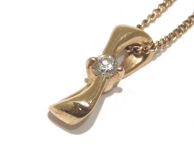 美品 4℃ K18 PG レディース ネックレス プチダイヤ付き ☆ ペンダント ピンクゴールド ジュエリー ダイヤモンド ▼ ヨフト00/6E｜ブランドショップ　フォーサイト