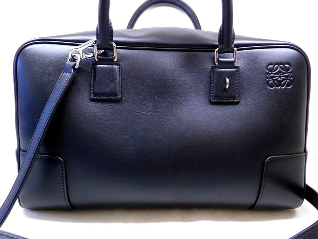 楽天市場】美品 ロエベ アマソナ 28 □ レザー ブラック 黒