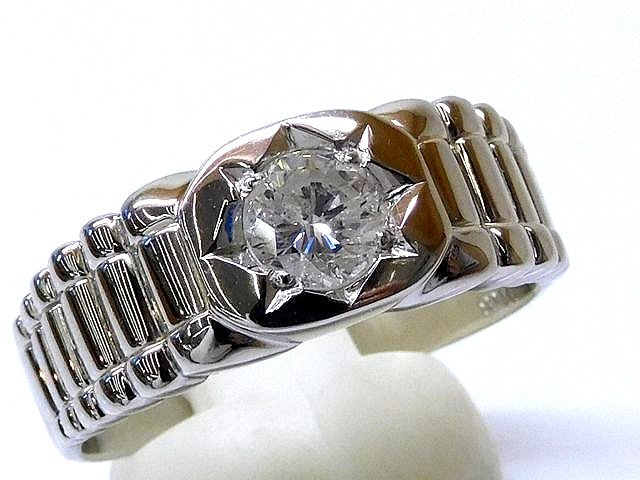 Pt900 プラチナ リング ☆ 一粒 ダイヤ 1.03ct 30号 ダイヤモンド 12.6g 指輪 メンズ □6K6L｜ブランドショップ　フォーサイト 169,000円
