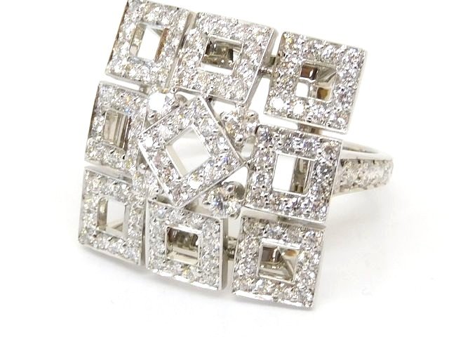 新品同様品 ブシュロン リング ■ アバ ダイヤ K18 ホワイトゴールド 13.5号(54) レディース BOUCHERON □ 7E|ブランドショップ フォーサイト