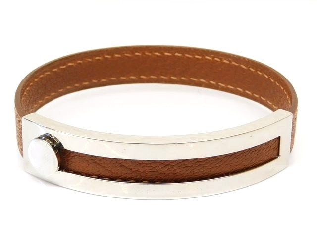 HERMES　エルメス　シルバー×ブラウン　プスプス　バングル　ブレスレット 楽天市場】HERMES エルメス プスプス ブレスレット バングル H