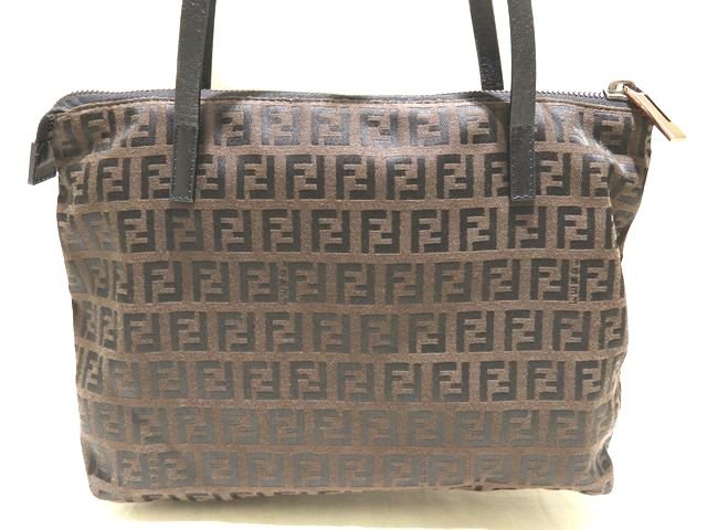 極美品✨FENDI ズッキーノ柄 アクセサリーポーチ レザー キャンバス フェンディ アクセサリーポーチ キャンバス ブラック ズッキーノ