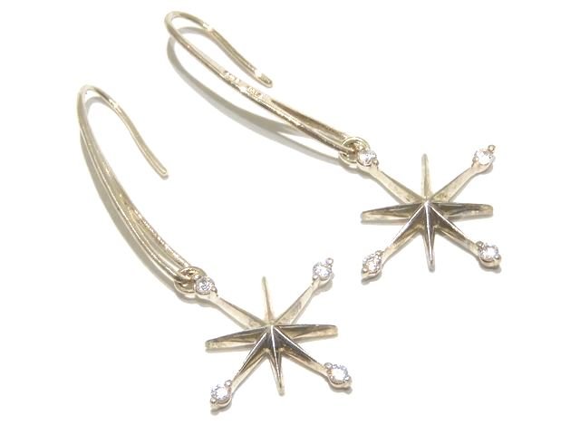 美品　スタージュエリー　STAR JEWELRY ピアス　パール　フック PEARL CLIP CHAINHOOP PIERCED EARRINGS(2SP0880)SV925 ピアス｜スター