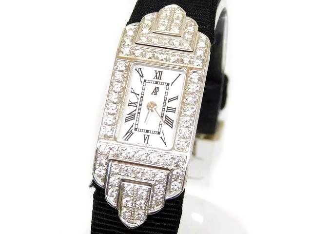 オーデマ・ピゲ AUDEMARS PIGUET ■ チャールストン 67028BC ダイヤ レディース 時計 K18 WG ホワイトゴールド クォーツ □7I イ10000|ブランドショップ フォーサイト