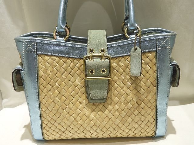 楽天市場】COACH コーチ かごバッグ SM STRAW PTOTE CQ788 レディース