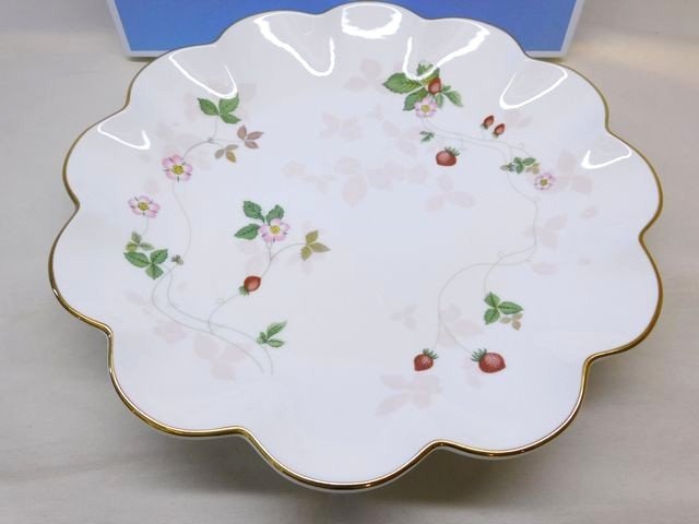 未使用品 ウェッジウッド WEDGWOOD ■ ワイルドストロベリー ペタルトレイ プレート お皿□ 新品 7J エ100画像