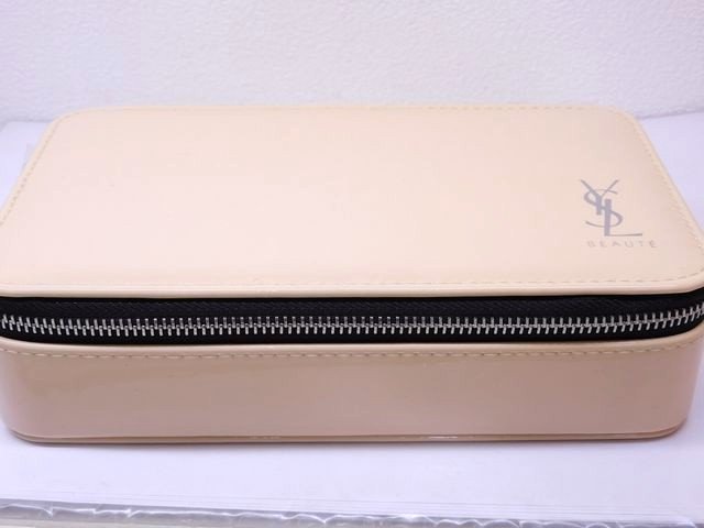 YVES SAINT LAURENT バニティバッグ化粧箱 大小2個セット YSL Yves Saint Laurent Parfums Black Faux Leather Bag Travel