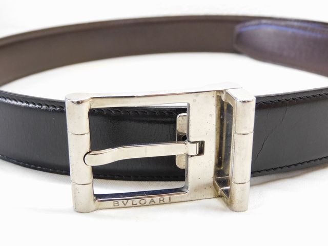 楽天市場】BVLGARI ブルガリリバーシブルメンズベルトネイビーブルー