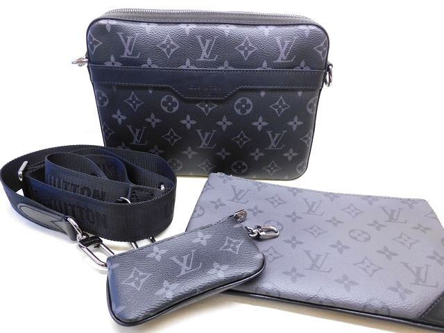 美品 ヴィトン トリオ・メッセンジャー M69443 ☆ ショルダーバッグ メンズ モノグラム・エクリプス LOUIS VUITTON RFID 現行 ▼8B|ブランドショップ フォーサイト