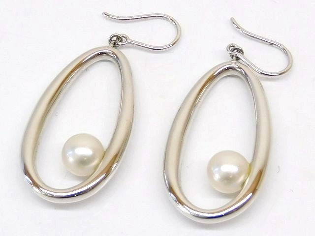 定価115,500円 美品 ミキモト MIKIMOTO パール 約6.3mm ■ フックK18 本体シルバー Moon Dew ピアス 真珠 レディース □8C|ブランドショップ フォーサイト