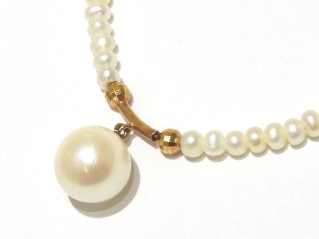 美品 ミニ パール ネックレス ☆ K18YG 金具 本真珠 レディース アクセサリー ケシパール ▼8E｜ブランドショップ　フォーサイト 22,052円