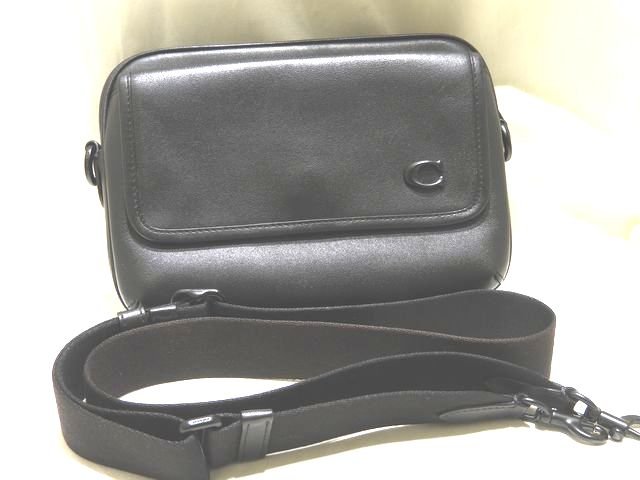 まだ美品 コーチ ショルダーバッグ CR725 ☆ チャーター フラップ クロスボディ 24 ブラック レザー メンズ COACH ▼8E｜ブランドショップ　フォーサイト
