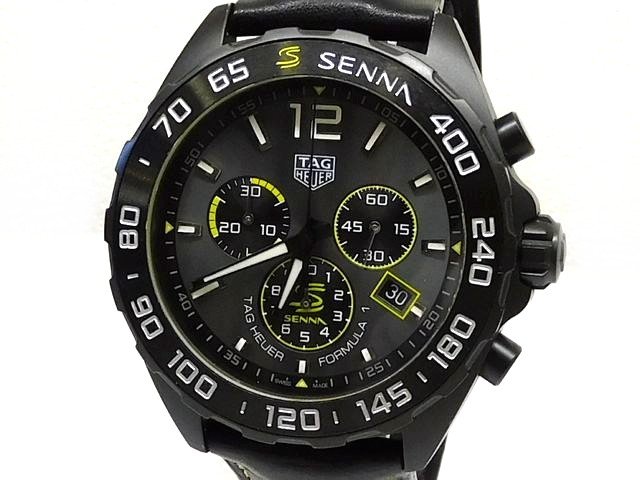 TAG HEUER タグホイヤー ■ フォーミュラー1 CAZ101AJ メンズ 時辰儀 革三尺帯 クロノグラフ 御覧になる□8E