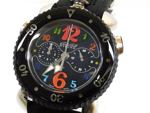 GaGa MILANO ガガミラノ ■ GAGー701002 クロノグラフ クロノ運動競技 メンズ 時辰儀 石英 御覧になる □8E エム100