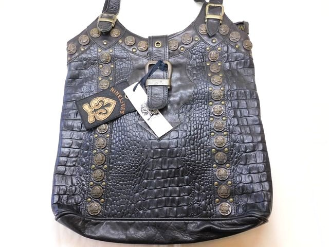 3F NINE LIVES ナインライヴス ■ Pretty Anarchy クロコ型押しレザー トートバッグ ショルダーバッグ メンズ レディース□8F|ブランドショップ フォーサイト
