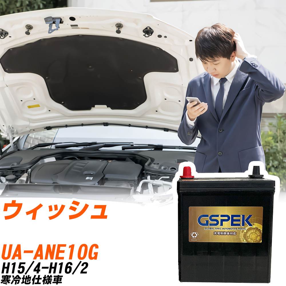 トヨタ ウィッシュ ANE10G H15/4-H16/2 寒冷地仕様車 バッテリー GSPEK 車 Gシリーズ G-65B24R/PL 【H04006】｜yadocari - ヤドカリ -
