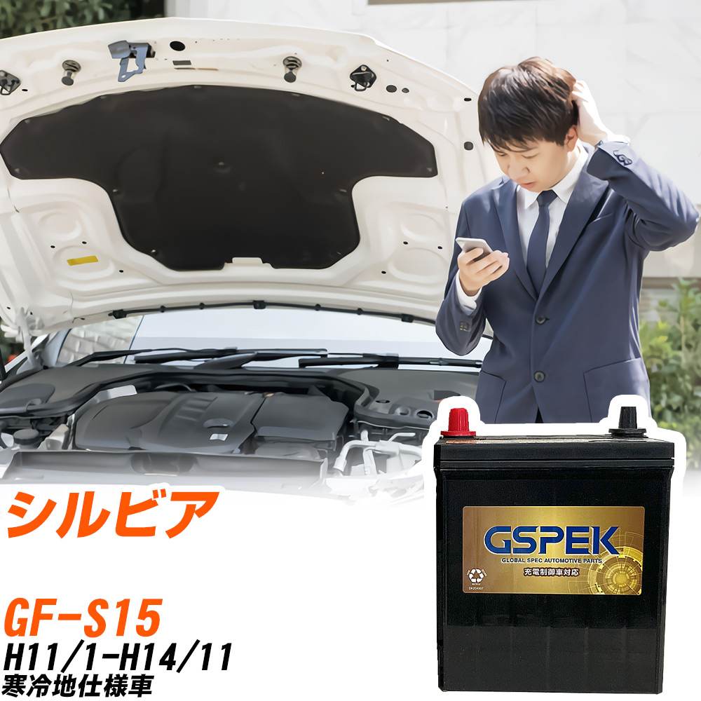 日産 シルビア S15 H11/1-H14/11 寒冷地仕様車 バッテリー GSPEK 車 Gシリーズ G-65B24R/PL 【H04006】|yadocari - ヤドカリ -