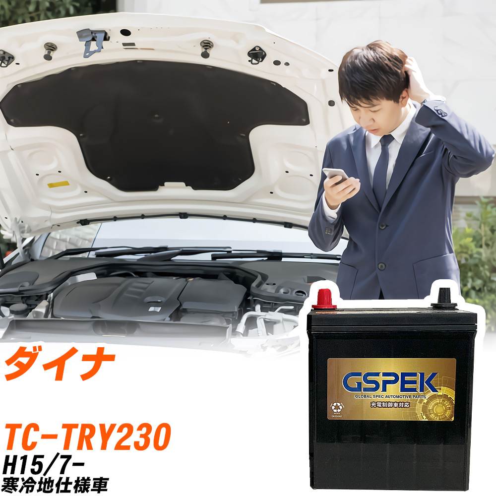 トヨタ ダイナ TRY230 H15/7- 寒冷地仕様車 バッテリー GSPEK 車 Gシリーズ G-85D23L/PL 【H04006】｜yadocari - ヤドカリ -