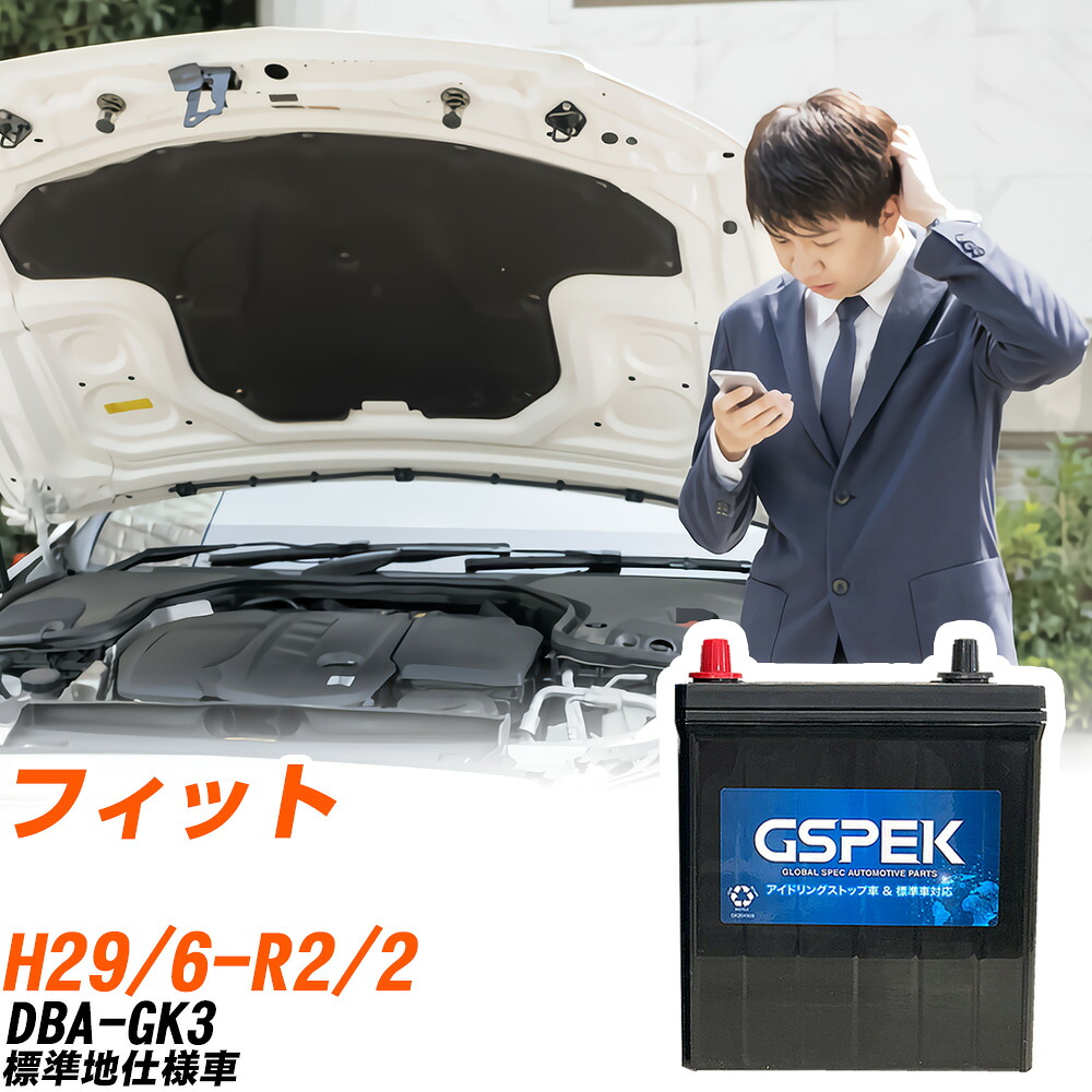 ホンダ フィット GK3 H29/6-R2/2 標準地仕様車 バッテリー 車用 GSPEK Wシリーズ W-N65/PL 【H04006】｜yadocari - ヤドカリ -