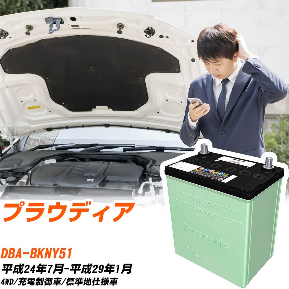 三菱 プラウディア 対応 バッテリー BKNY51 H24/7-H29/1 標準地仕様 カーバッテリー パナソニック サークラ 車 N-80D23L/CR 【H04006】|yadocari - ヤドカリ -