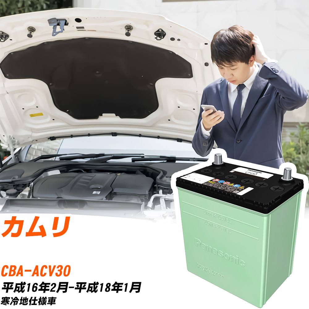 トヨタ カムリ 対応 バッテリー ACV30 H16/2-H18/1 寒冷地仕様 カーバッテリー パナソニック サークラ 車 N-80D23L/CR 【H04006】|yadocari - ヤドカリ -