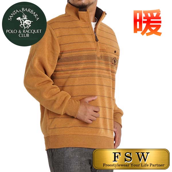 ポロシャツ 長袖 メンズ 高齢者 服 ハーフジップ カジュアル 厚手 70代 ブランド 80代 60代 メンズファッション ゴルフウェア おしゃれ サンタバーバラ 防寒 50代 ゆったり プレゼント 秋冬 男性 紳士服 裏起毛 シニアファッション ギフト