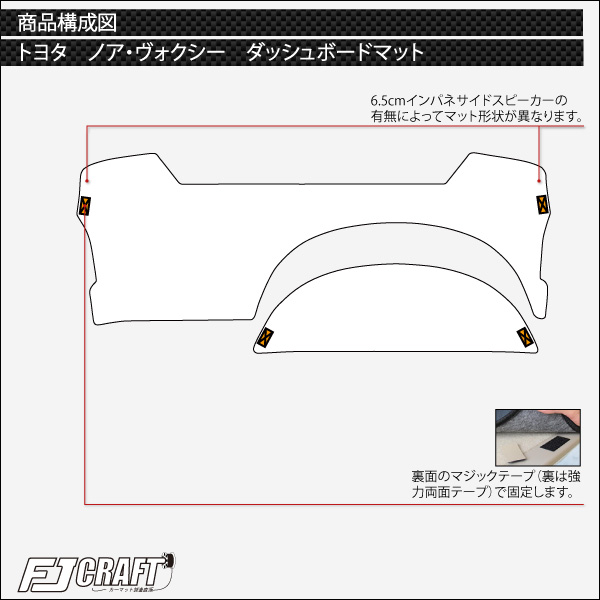 トヨタノアヴォクシー80系フロントシート横マット(スタンダード)