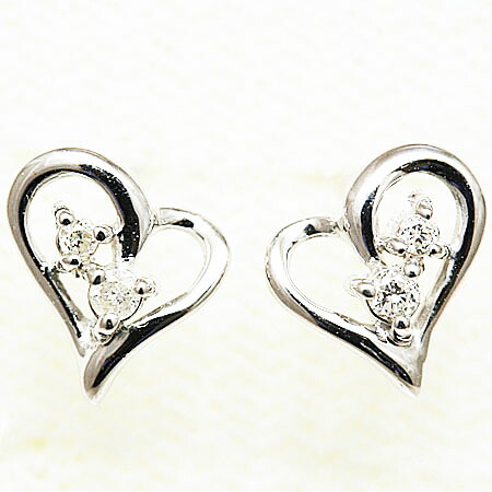 楽天市場】K14WG スクエア に ダイヤモンド ピアス : Graceみわ