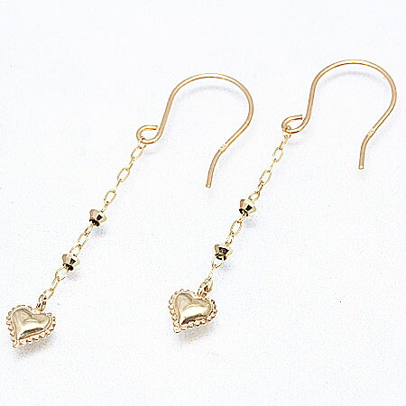 10金イエローゴールドフックピアス｜CuoreCuore