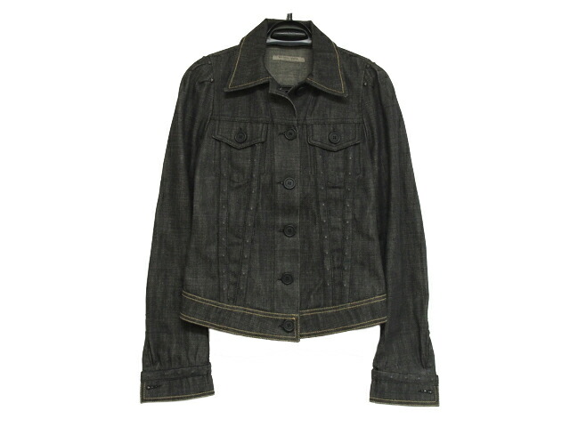 富士屋◆ボッテガヴェネタ BOTTEGA VENETA 上衣 大きさ38 黒いこと ジーンズ【中古】