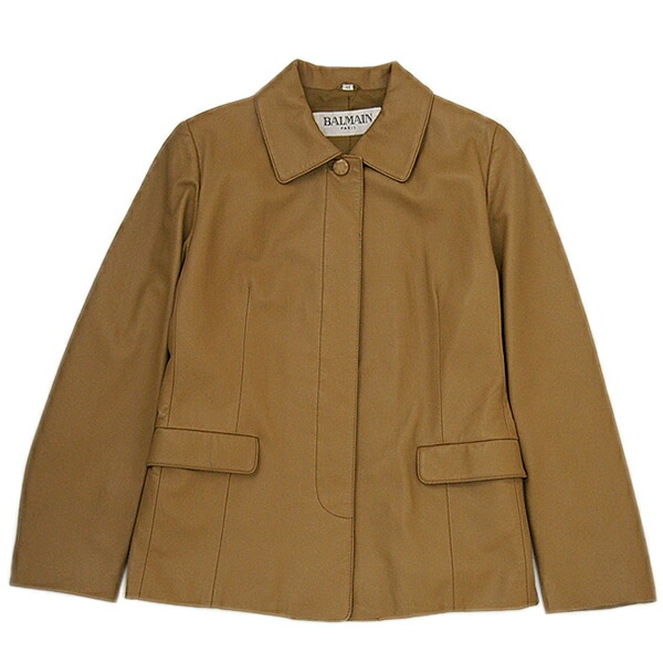 楽天市場】BALMAIN PARIS バルマン レザーコート 良好 13 ブラック 羊